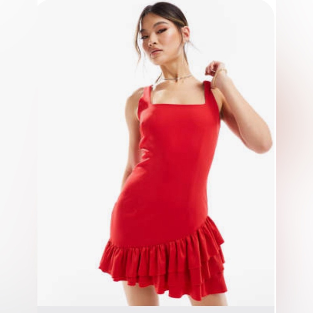 Sleeveless Ruffle Hem Dress